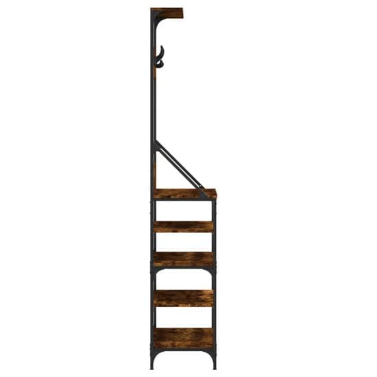 Fremont Wooden Clothes Rack With Shoe Storage In Smoked Oak_5