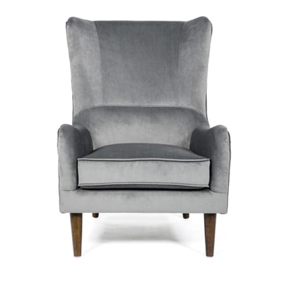 Freyton Velvet Upholstered Lounge Chair In Grey_2