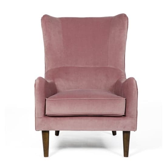 Freyton Velvet Upholstered Lounge Chair In Pink_2