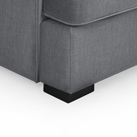 Frisco Fabric Right Hand Corner Sofa In Grey With Wooden Feets_4