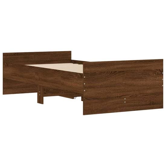 Frisco Wooden Single Bed With Drawers In Brown Oak_5