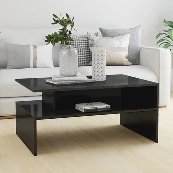 Fritzi High Gloss Coffee Table With Shelf In Grey_1