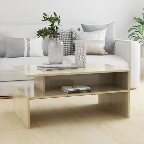 Fritzi Wooden Coffee Table With Shelf In Sonoma Oak_1