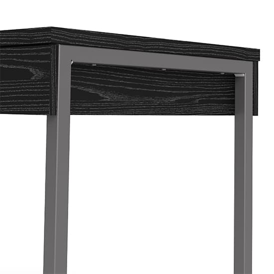 Frosk Computer Desk With 3 Drawers In Black And Metal Legs_5