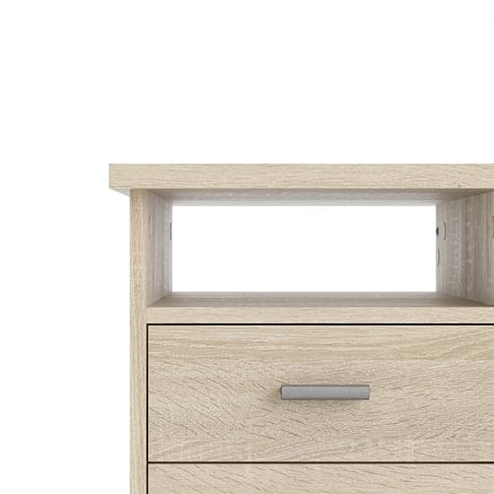Frosk Wooden Computer Desk With 4 Drawers In Oak_5