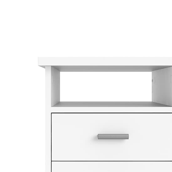 Frosk Wooden Computer Desk With 4 Drawers In White_5