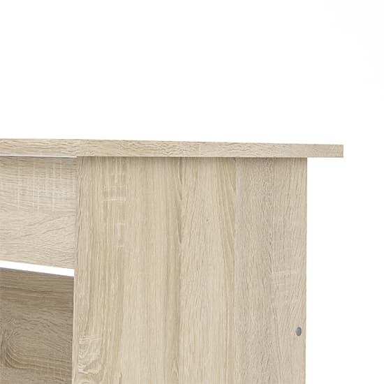 Frosk Wooden Computer Desk With 4 Handle Free Drawers In Oak_6