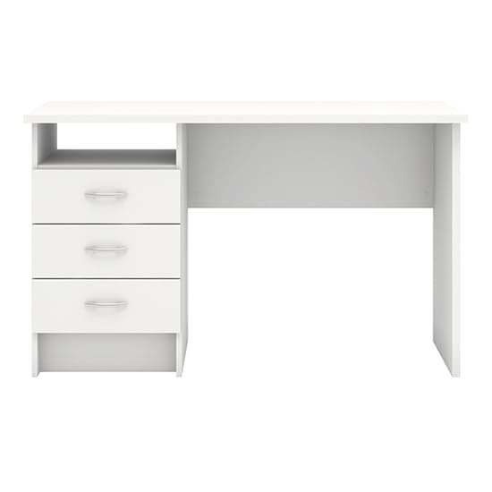 Frosk Wooden 3 Drawers Computer Desk In White_2