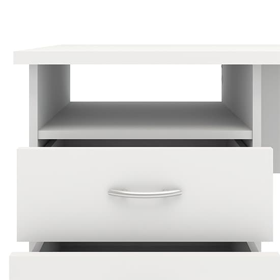 Frosk Wooden 3 Drawers Computer Desk In White_3