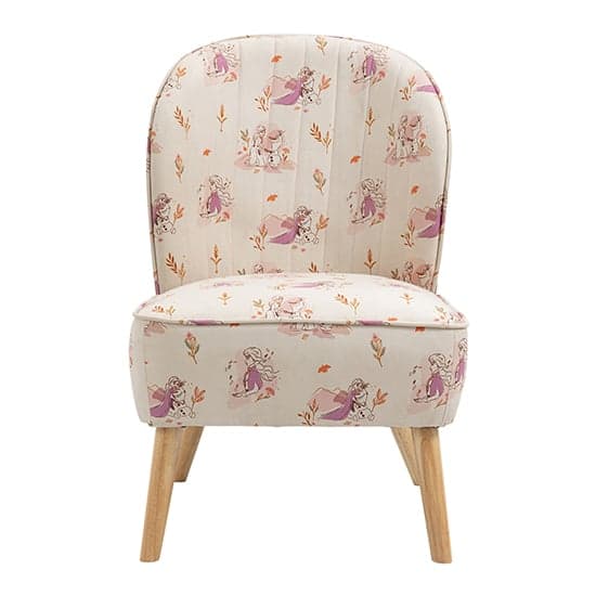 Frozen Fabric Childrens Accent Chair In White_6