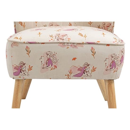 Frozen Fabric Childrens Accent Chair In White_9