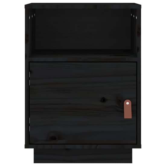 Fruma Pine Wood Bedside Cabinet With 1 Door In Black_4