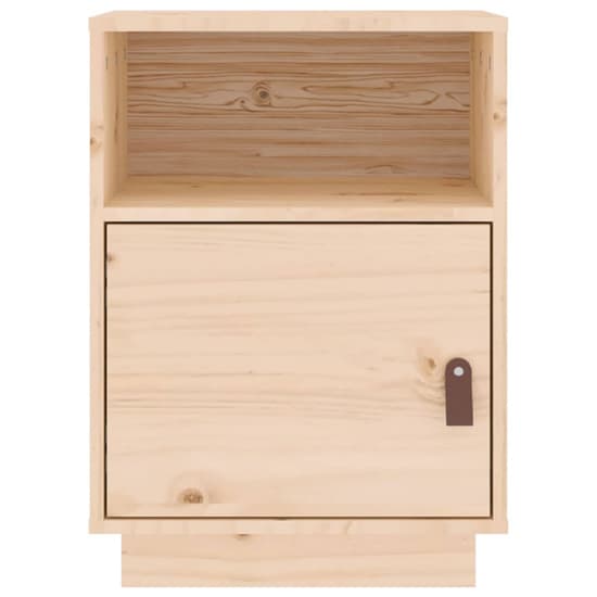 Fruma Pine Wood Bedside Cabinet With 1 Door In Natural_4