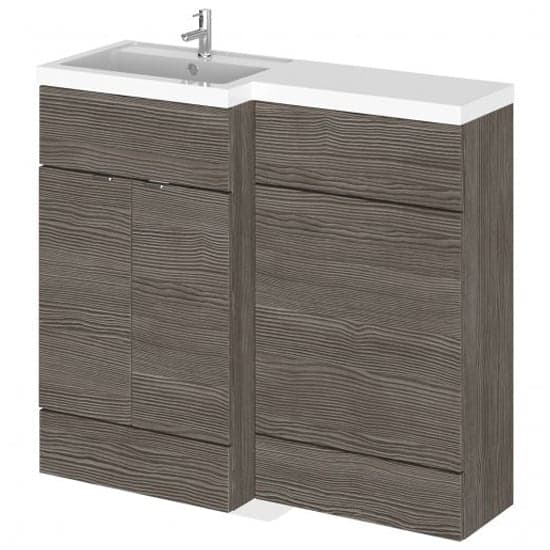 Fuji 100cm Left Handed Vanity With L-Shaped Basin In Brown_1
