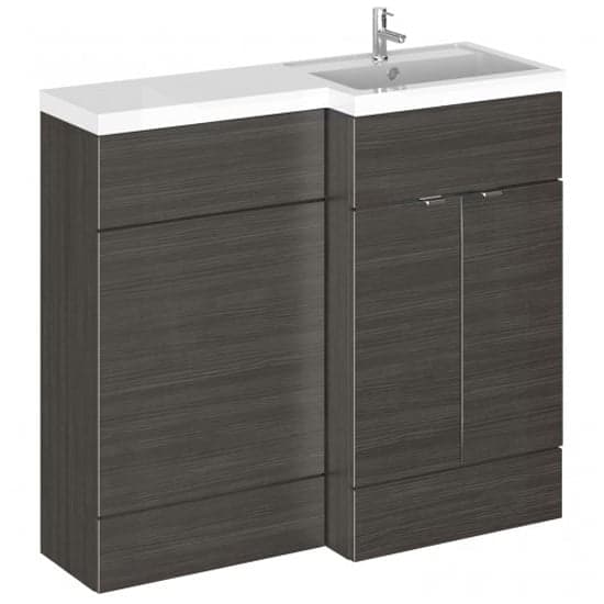 Fuji 100cm Right Handed Vanity With L-Shaped Basin In Black_1