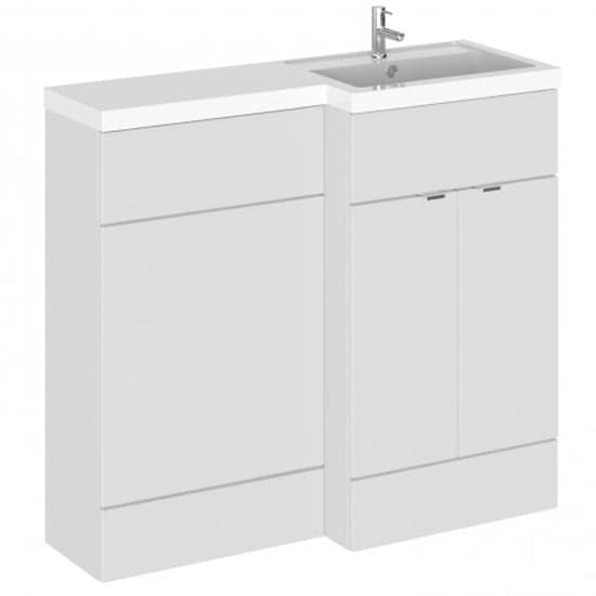 Fuji 100cm Right Handed Vanity With L-Shaped Basin In Grey Mist_1