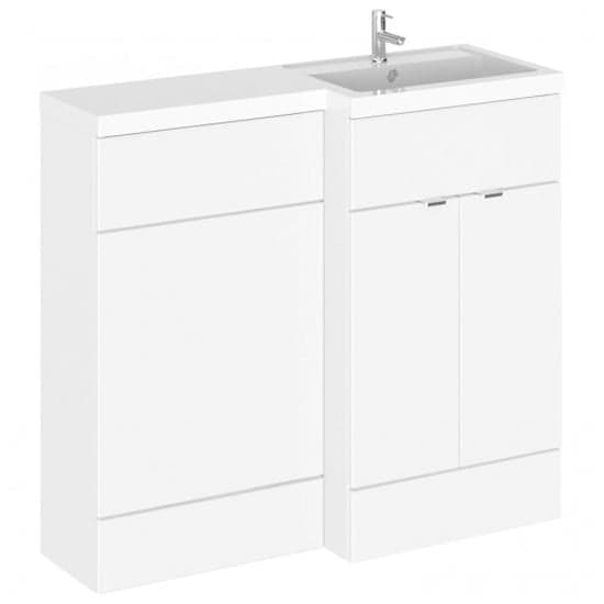 Fuji 100cm Right Handed Vanity With L-Shaped Basin In White_1