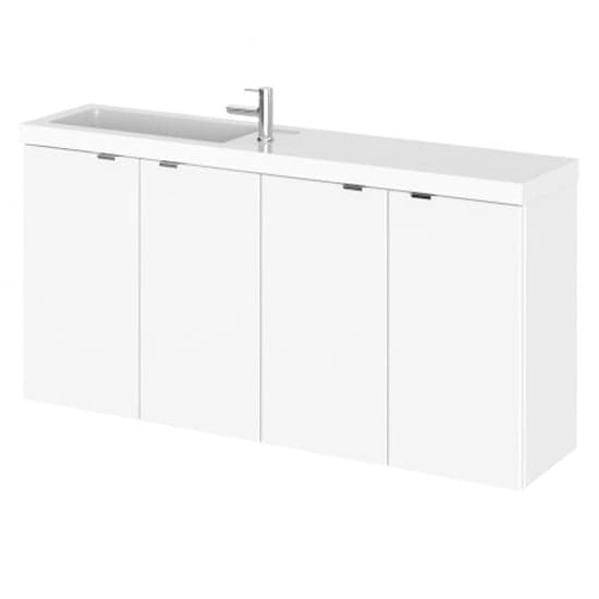 Fuji 100cm Wall Hung Vanity Unit With Basin In Gloss White_1