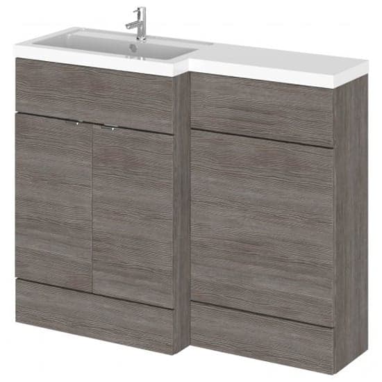 Fuji 110cm Left Handed Vanity With L-Shaped Basin In Brown_1