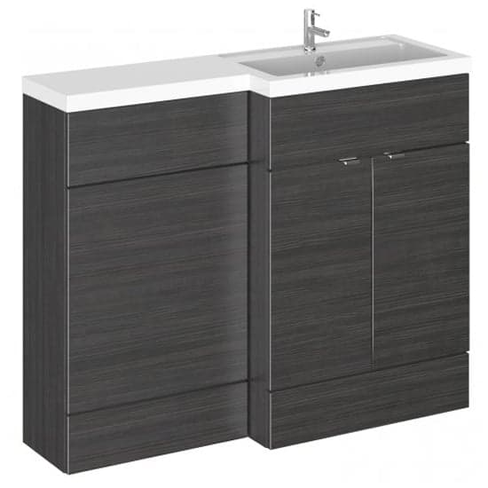 Fuji 110cm Right Handed Vanity With L-Shaped Basin In Black_1