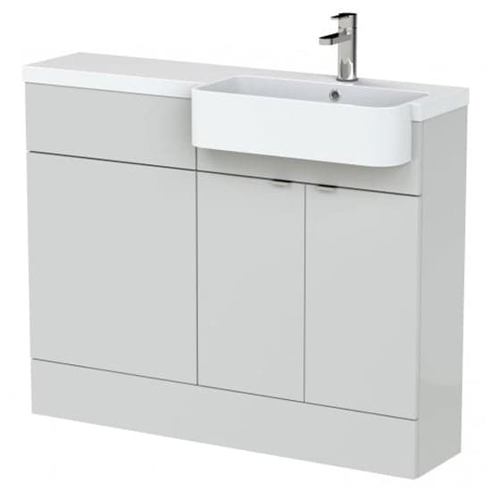 Fuji 110cm Right Handed Vanity With Round Basin In Grey Mist_1