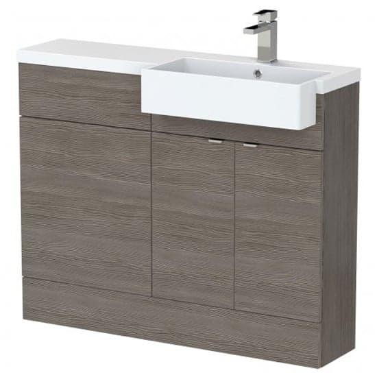Fuji 110cm Right Handed Vanity With Square Basin In Brown Grey_1