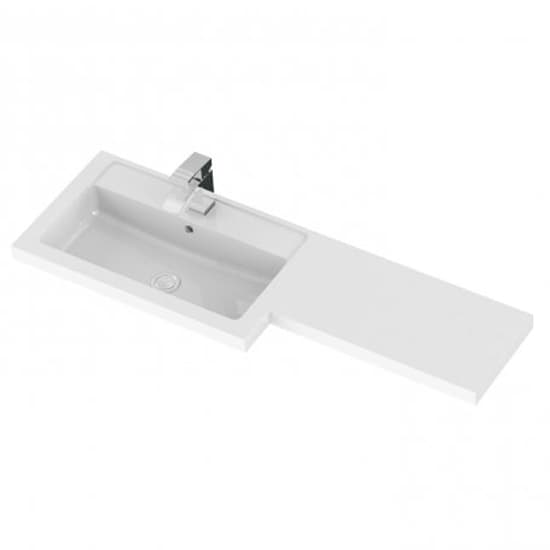Fuji 120cm Left Handed Vanity With Base Unit In Gloss Grey_4