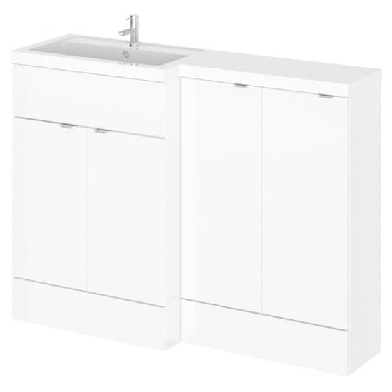 Fuji 120cm Left Handed Vanity With Base Unit In Gloss White_1
