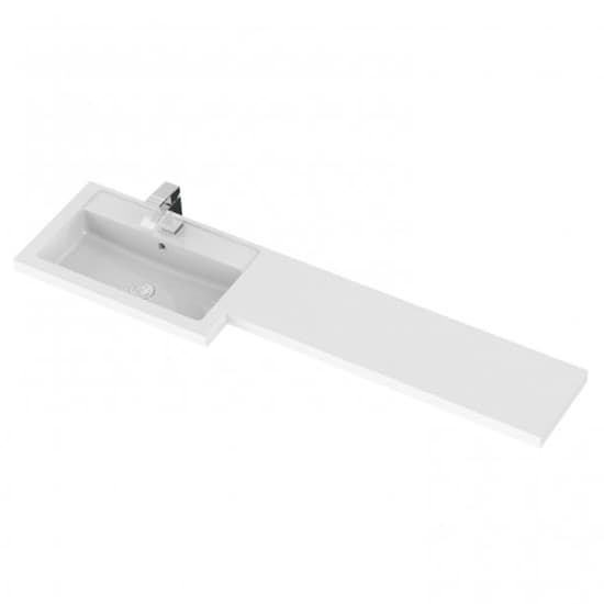Fuji 150cm Left Handed Vanity With Base Unit In Gloss White_4