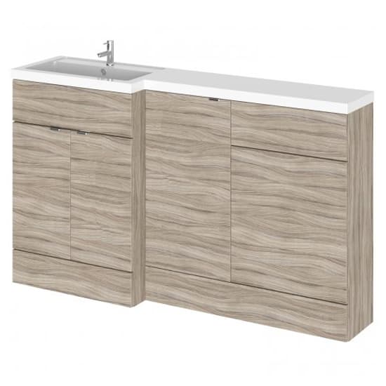 Fuji 150cm Left Handed Vanity With L-Shaped Basin In Driftwood