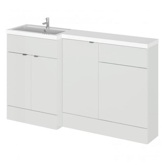 Fuji 150cm Left Handed Vanity With L-Shaped Basin In Grey Mist
