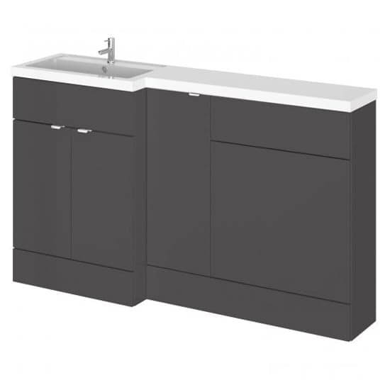 Fuji 150cm Left Handed Vanity With WC Unit In Gloss Grey