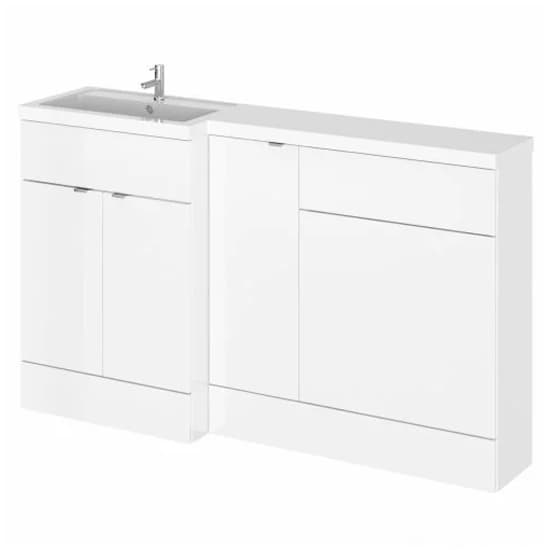 Fuji 150cm Left Handed Vanity With WC Unit In Gloss White