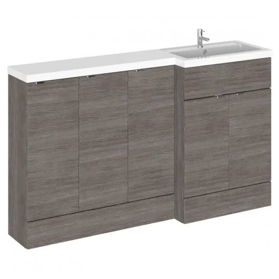 Fuji 150cm Right Handed Vanity With Base Unit In Brown Grey_1