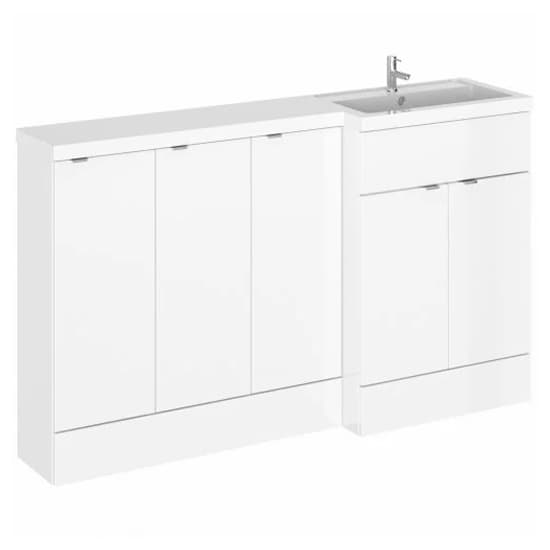 Fuji 150cm Right Handed Vanity With Base Unit In Gloss White