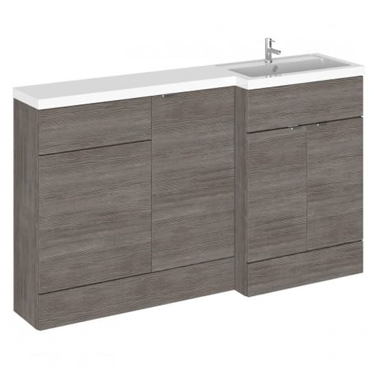 Fuji 150cm Right Handed Vanity With L-Shaped Basin In Brown