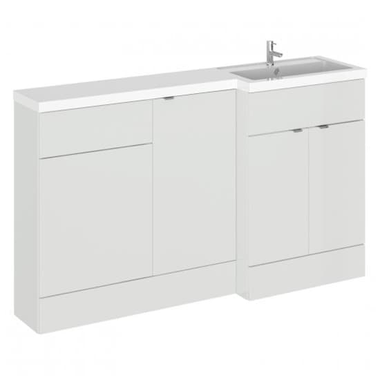 Fuji 150cm Right Handed Vanity With L-Shaped Basin In Grey Mist