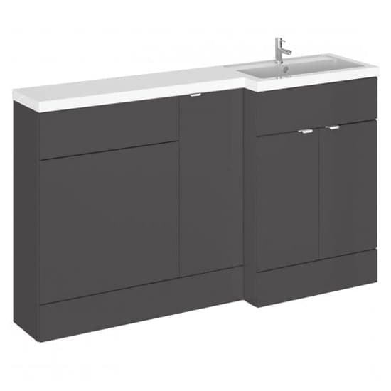 Fuji 150cm Right Handed Vanity With WC Unit In Gloss Grey