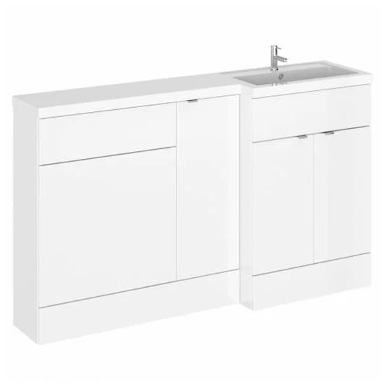 Fuji 150cm Right Handed Vanity With WC Unit In Gloss White