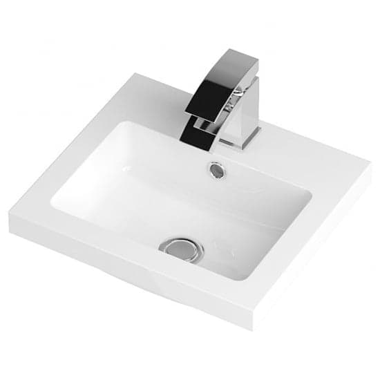 Fuji 40cm Vanity Unit With Polymarble Basin In Gloss White_2