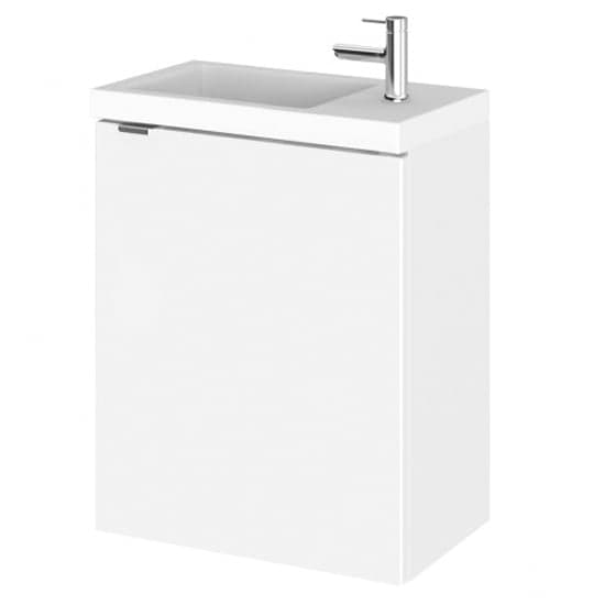 Fuji 40cm Wall Hung Vanity Unit With Basin In Gloss White
