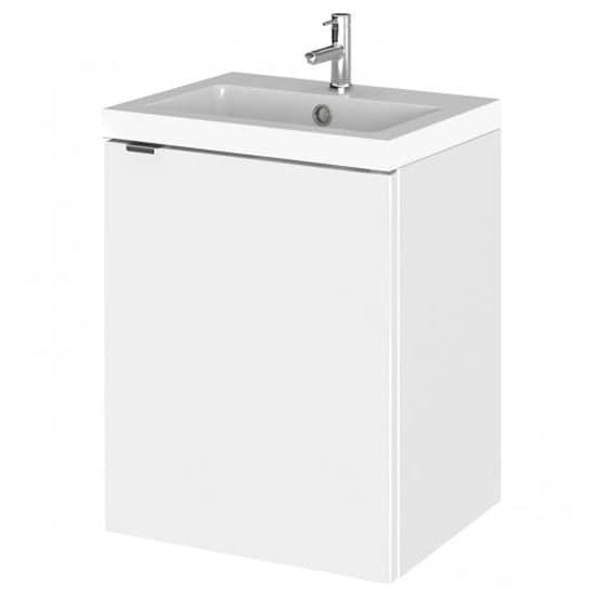 Fuji 40cm Wall Vanity With Polymarble Basin In Gloss White_1