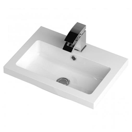 Fuji 50cm 2 Drawers Wall Vanity With Basin 1 In Gloss Grey Mist_2