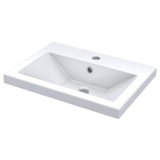 Fuji 50cm 2 Drawers Wall Vanity With Basin 2 In Gloss White_2