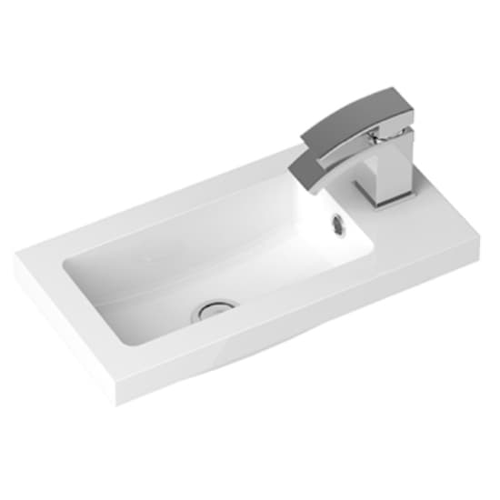 Fuji 50cm Wall Hung Vanity Unit With Basin In Gloss White_2