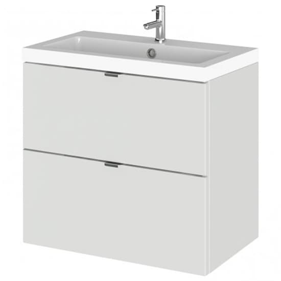 Fuji 60cm 2 Drawers Wall Vanity With Basin 1 In Gloss Grey Mist_1