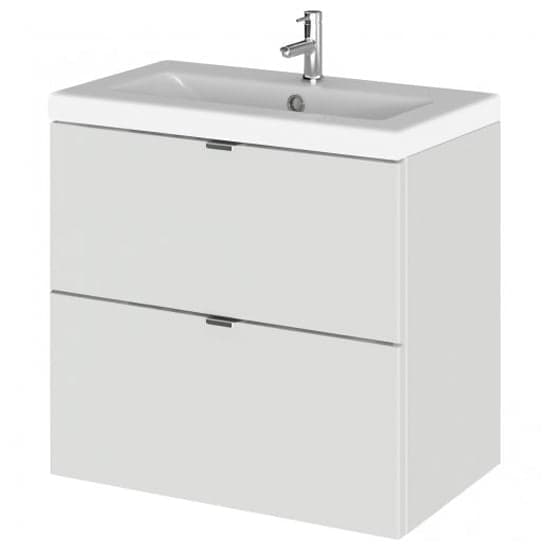 Fuji 60cm 2 Drawers Wall Vanity With Basin 2 In Gloss Grey Mist_1