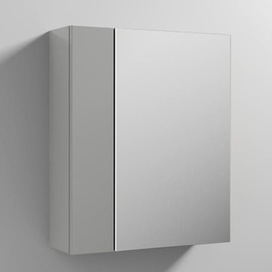 Fuji 60cm Bathroom Mirrored Cabinet In Gloss Grey Mist_1