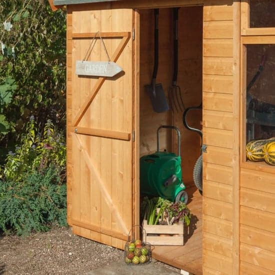 Furnace Wooden Potting Store Shed In Dipped Honey Brown_5