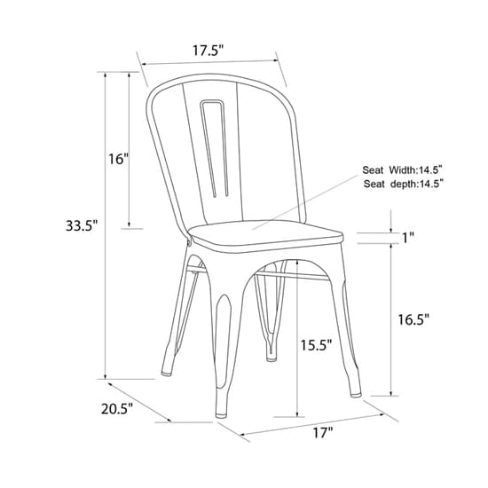 Fuzion Wooden Dining Chairs With Bronze Metal Frame In Pair Furniture